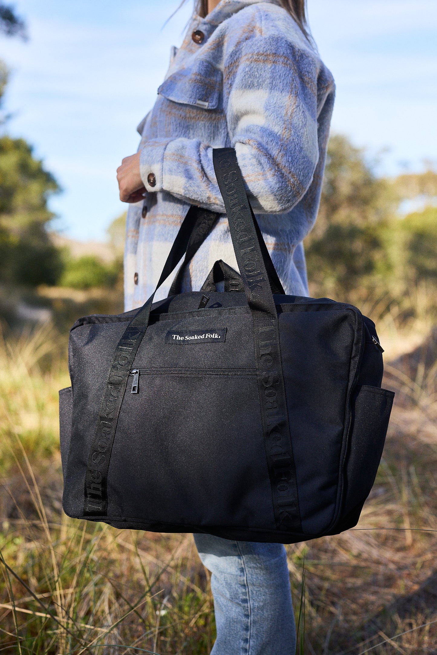 The Soaked Tote - Blue Graphite