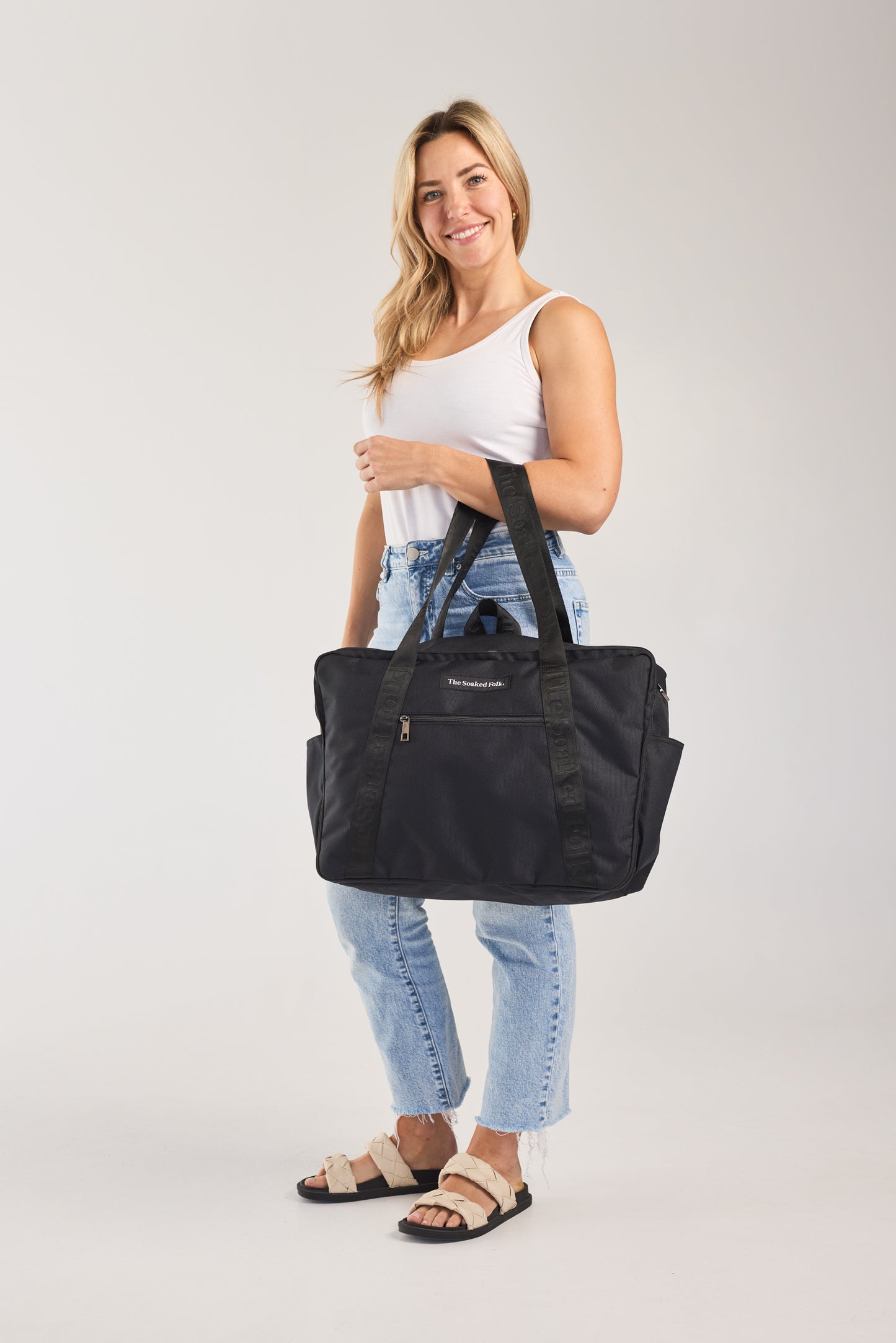 The Soaked Tote - Blue Graphite